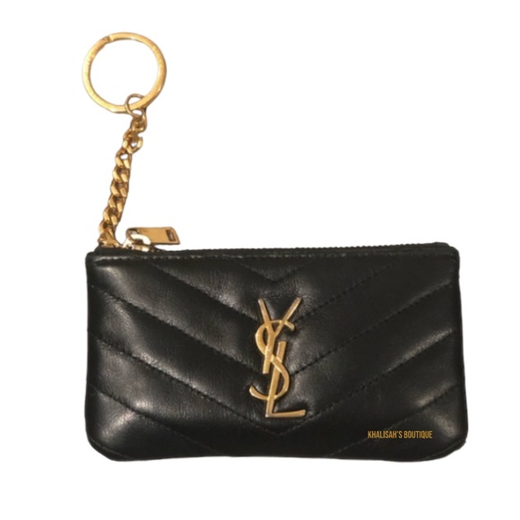 YSL CASSANDRE SAINT LAURENT KEY POUCH IN CALFSKIN MATELASSÉ - Picture 6 of 12